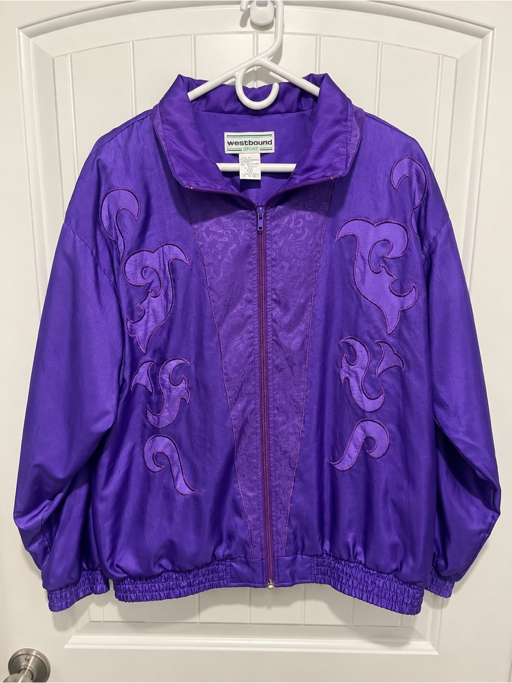 Vintage Westbound Sport Purple Windbreaker Jacket L Retro 90s
